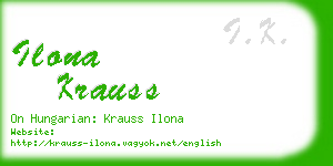 ilona krauss business card